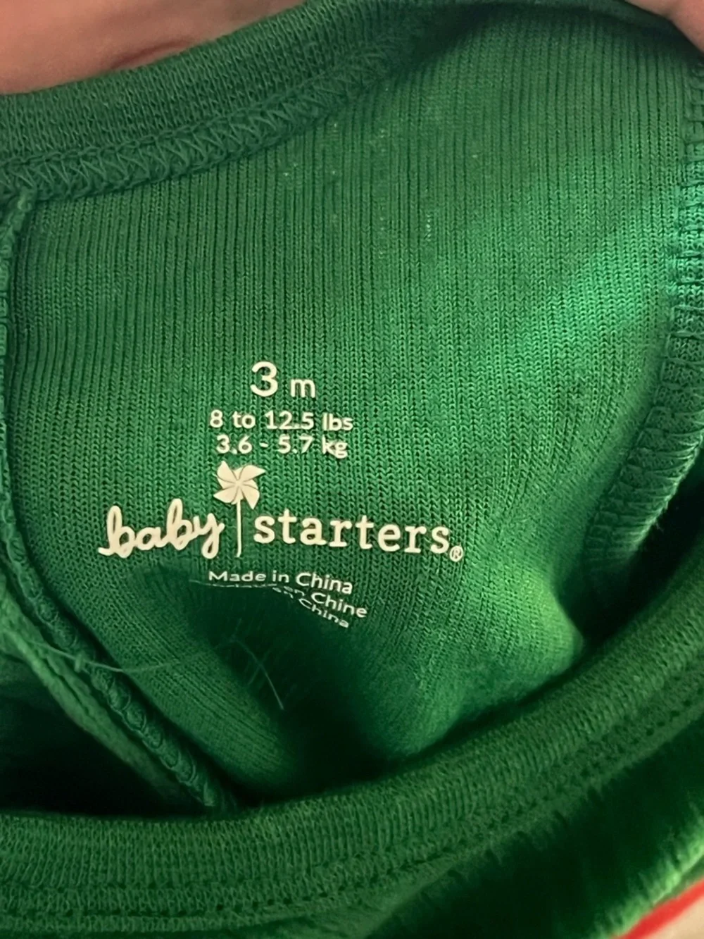 New - Baby Starters “I’m Santa’s Favorite” Christmas Footed One-Piece
